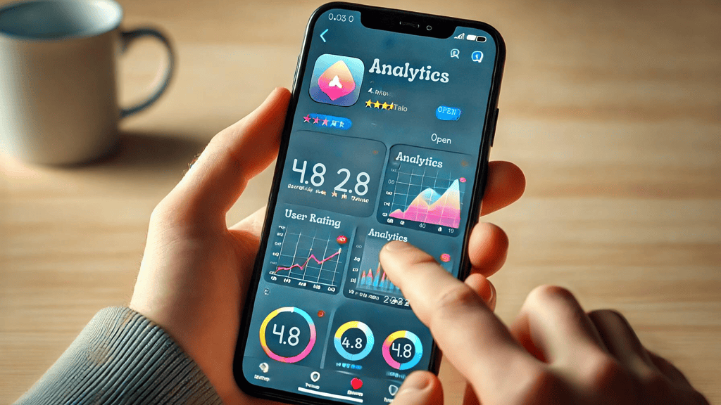 image dashboard view of Google Analytics or Google Search Console, showing keyword performance metrics.