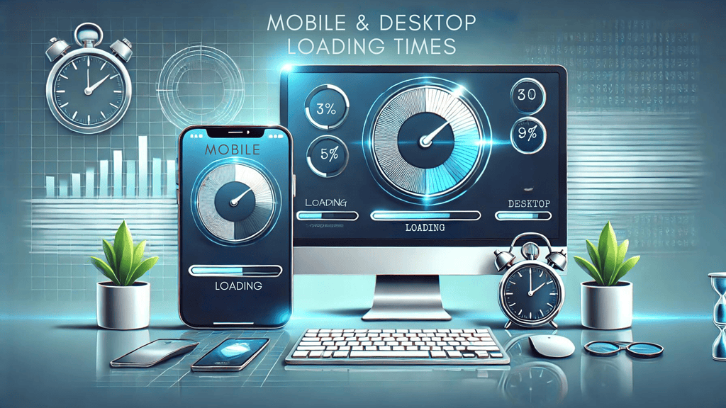 image Comparison of loading times on mobile and desktop