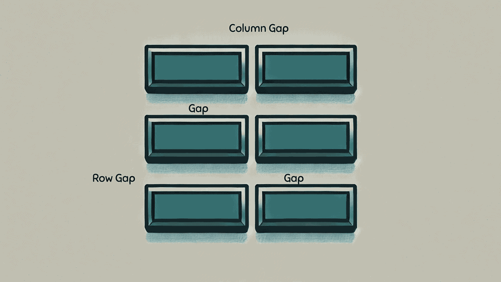 image  grid layout demonstrating the use of grid-gap, row-gap, and column-gap