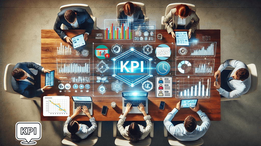 An image visual representing different types of KPIs (e.g., leads, website traffic, and sales) and effective techniques for measuring ROI would be helpful here.