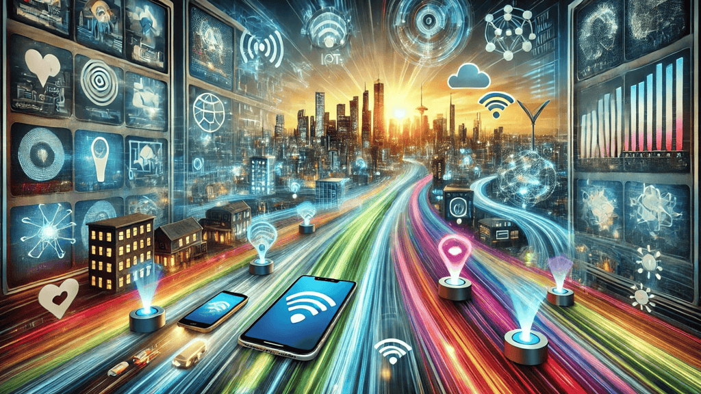 Different gadgets used for communication showing speed